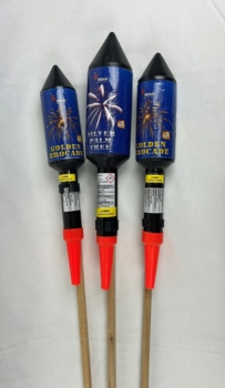 Nova - Raket sortiment - 2 stk. Guldstøv & 1 stk. Sølv Palme - Tilbud