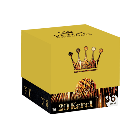 Royal Gold - 20 Karat Viftebatteri - 36 skud / Ø 25mm / NEM 492g